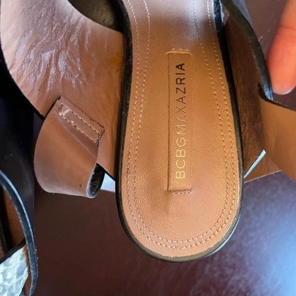 BCBG MaxAzria wedge ankle wrap strap. Size 39